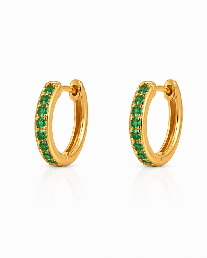 Emerald hoops